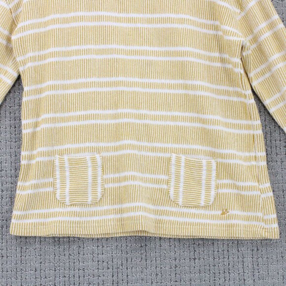 Mantaray Faithful And True Shirt Top Womens Size 14 Gold Striped 3/4 Sleeve - Picture 5 of 9